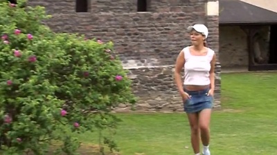 Lewd girlie Kate B around firm melons fondles cave